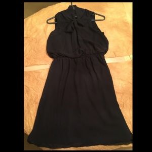 Dark navy lavallière dress